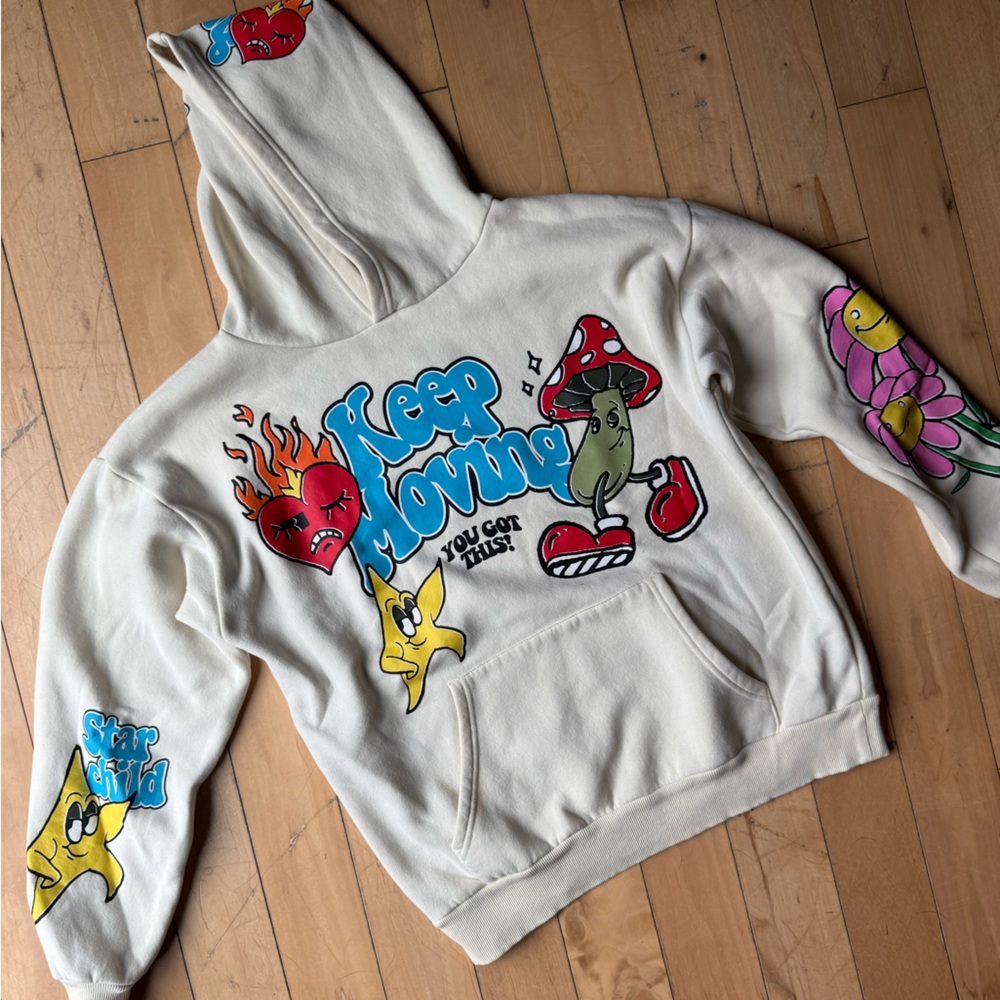 Cream Graphic Hoodie Pacsun